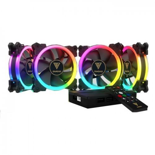 GAMDIAS AEOLUS M1-1204R RGB Chasis Fan Set