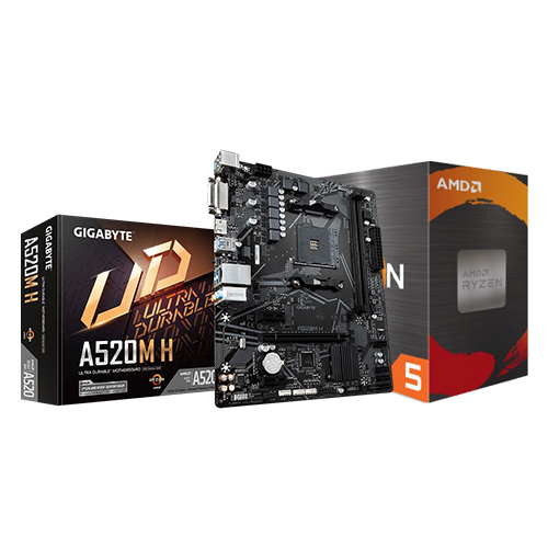 GIGABYTE A520M H - AMD Ryzen 5 5600G Combo