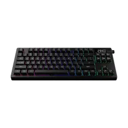 Gamdias HERMES M7 HYBRID RGB Red Switch Tri-Mode Mechanical Keyboard With Display