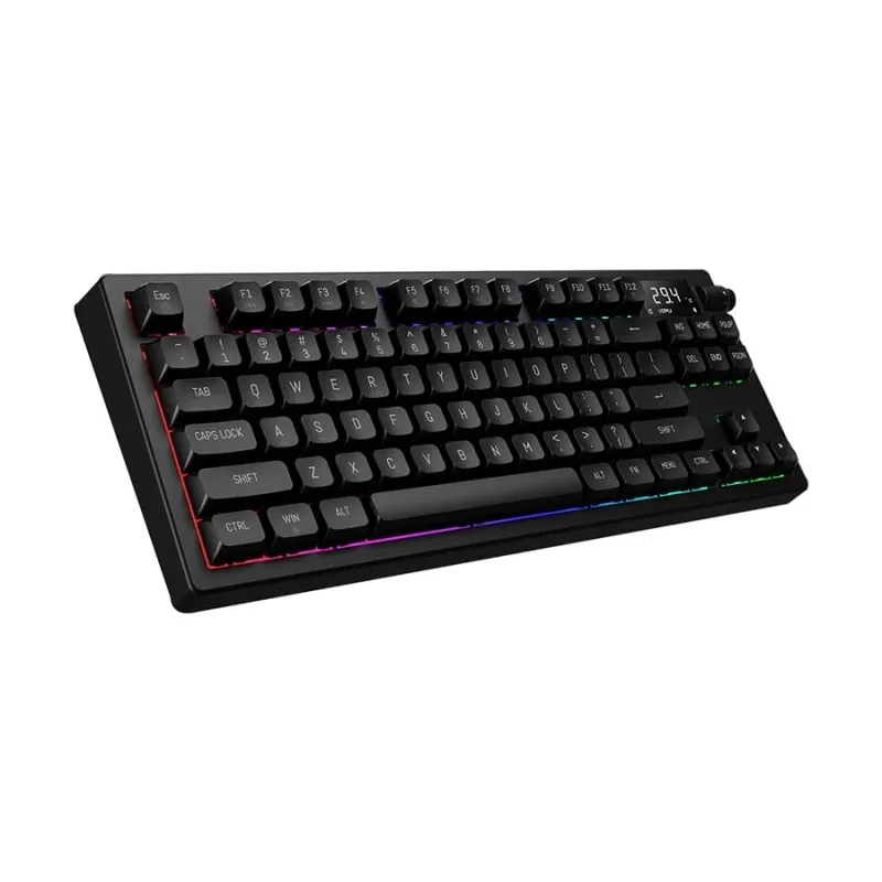 Gamdias HERMES M7 HYBRID RGB Red Switch Tri-Mode Mechanical Keyboard With Display