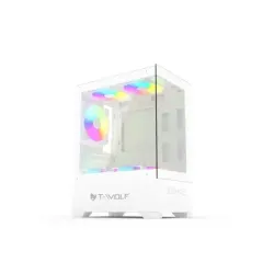 T-Wolf Ice Cooler X5 ARGB M-ATX Mid Tower Gaming Casing White