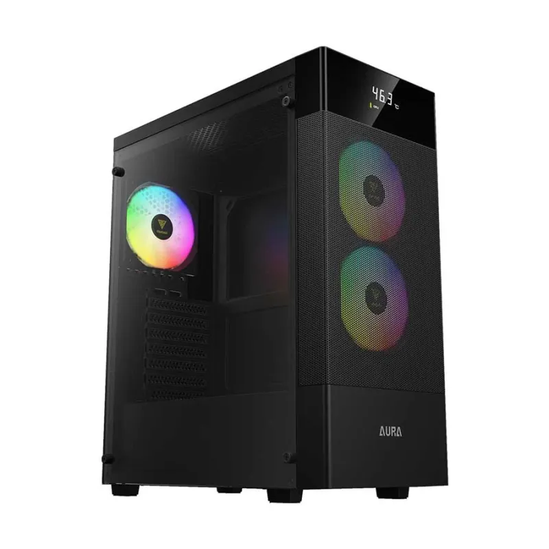 Gamdias AURA GC5 ELITE ARGB ATX Mid-Tower Gaming Casing With Digital Display