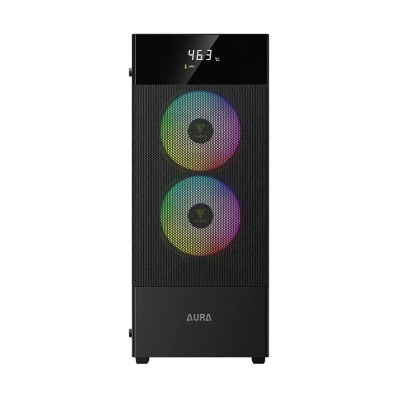Gamdias AURA GC5 ELITE ARGB ATX Mid-Tower Gaming Casing With Digital Display