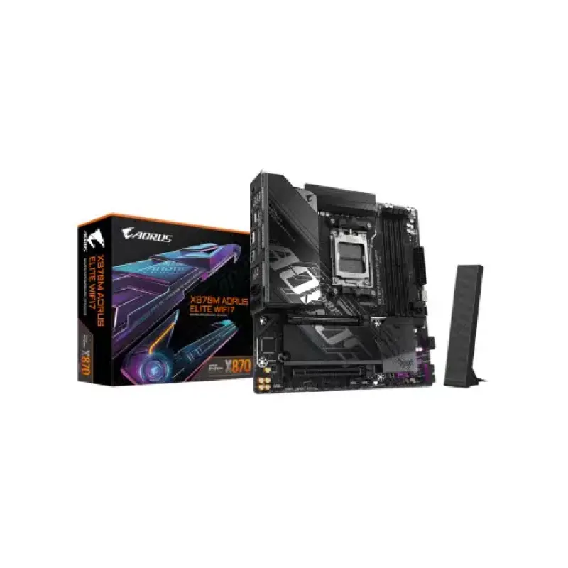 Gigabyte X870M AORUS ELITE WIFI 7 Micro ATX AM5 Motherboard