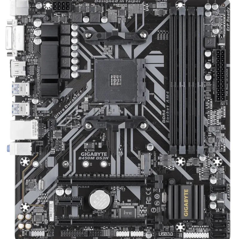 Gigabyte AMD B450M DS3H Ultra Durable RGB Motherboard
