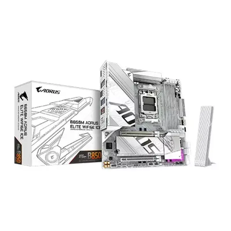 Gigabyte B850M Aorus Elite WF6E ICE Micro ATX AMD Motherboard