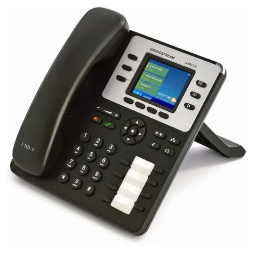 Grandstream Enterprise GXP2130 (2.8 inch LCD, POE, Power Supply Included) IP Phone with Adapter