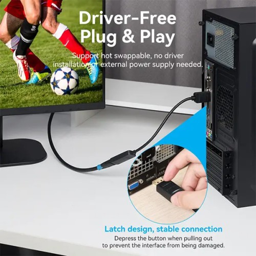 VENTION HBZBB 4K DP to HDMI Converter - Black VENTION HBZBB 4K DP to HDMI Converter - Black