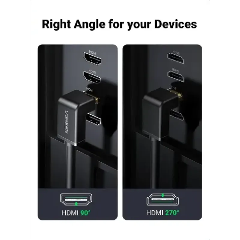UGREEN HD103 Right Angle 90° 2M HDMI Cable #10173