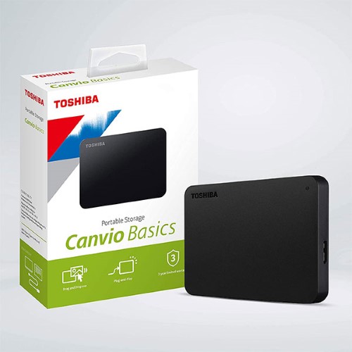 TOSHIBA 2TB CANVIO BASICS USB 3.2 BLACK EXTERNAL HDD