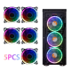 HXHF RGB 5 in 1 120mm Case Cooling Fan Pack