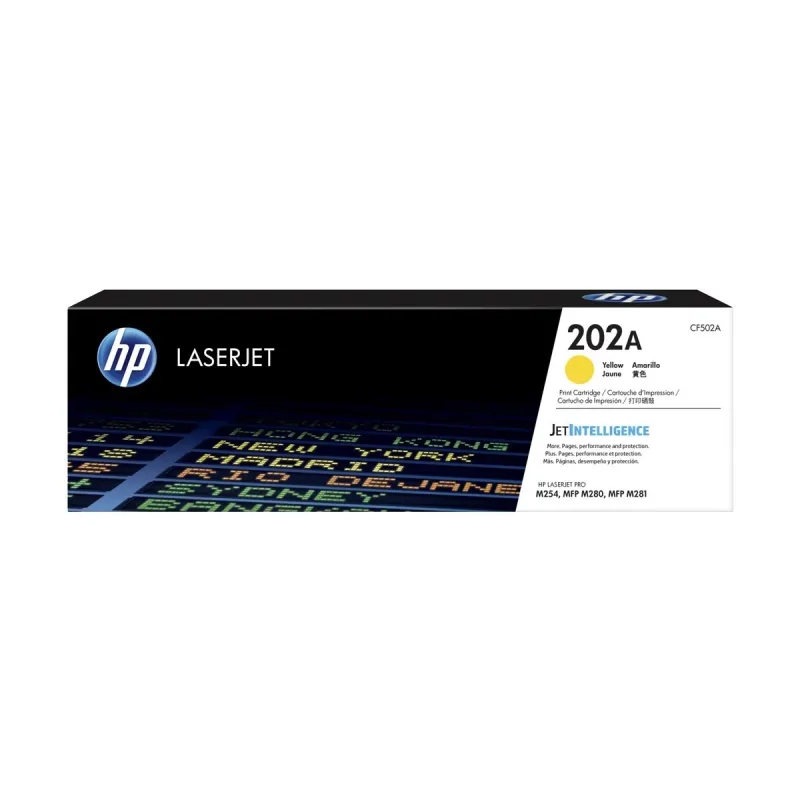 HP 202A Yellow Original LaserJet Toner Cartridge (Bundle With Full Set)
