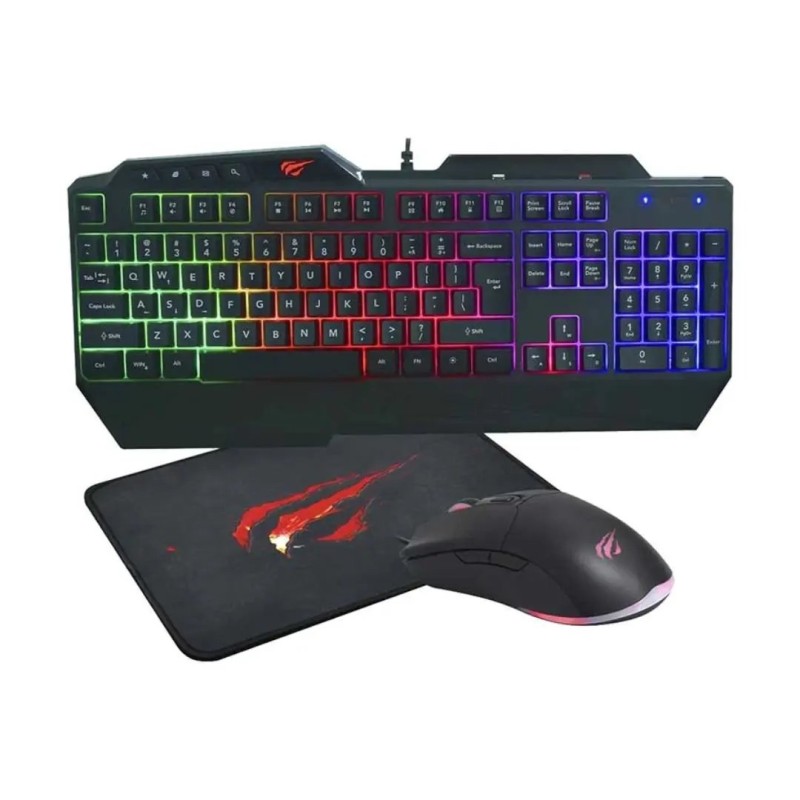 Havit KB889CM RGB Gaming Keyboard, Mouse & Mouse Pad 3-IN-1 Combo