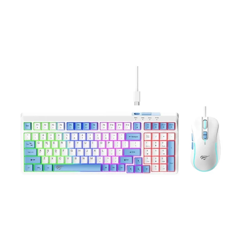 Havit KB891CM Rainbow Backlit Keyboard Mouse Combo
