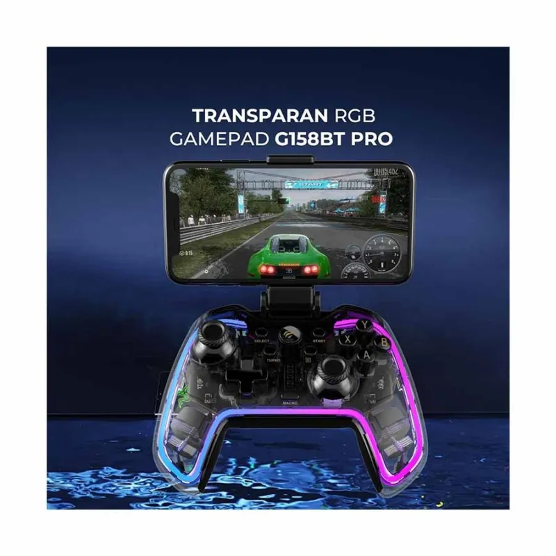 Havit G158BT Pro RGB Wireless Vibration Transparent Game Pad