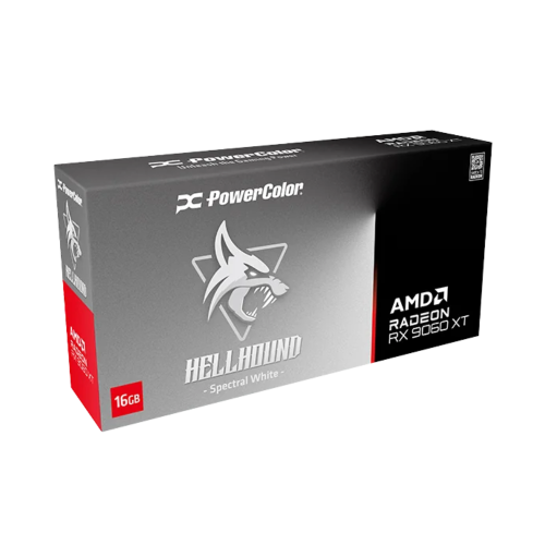PowerColor Hellhound AMD Radeon RX 9060 XT OC 16GB GDDR6 Graphics Card White PowerColor Hellhound AMD Radeon RX 9060 XT OC 16GB GDDR6 Graphics Card White