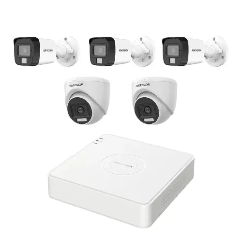 HIKVISION 5 unit 1080P night vision security cc camera Package