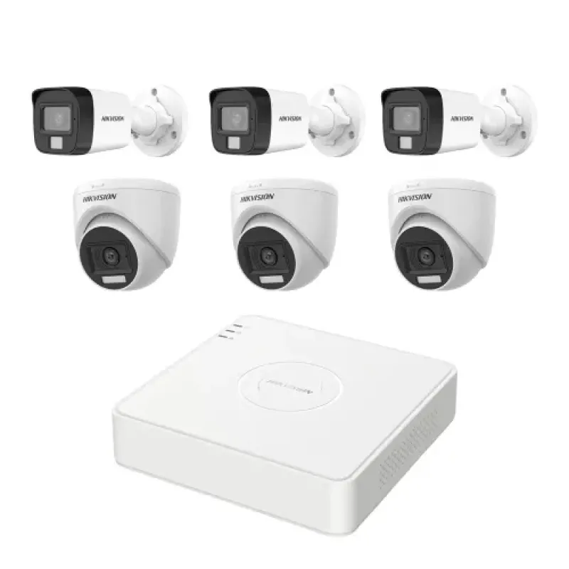 HIKVISION 6 unit 1080P night vision security cc camera Package