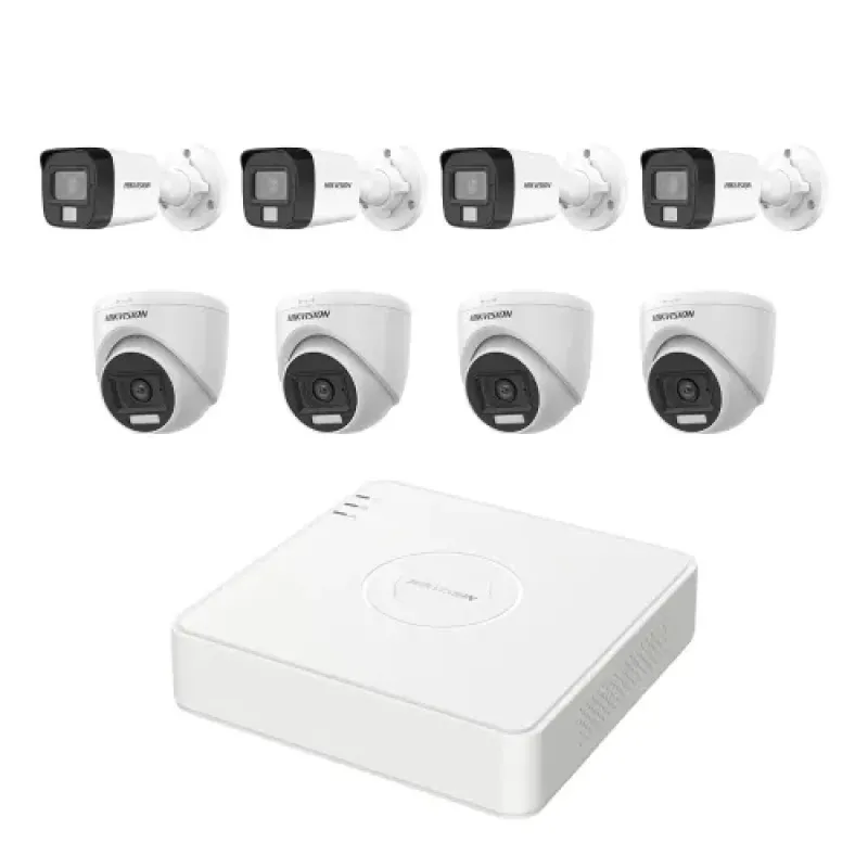 HIKVISION 8 unit 1080P night vision security cc camera Package