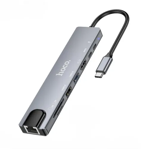 Hoco DUP09 8-in-1 Multimedia USB Type-C Hub