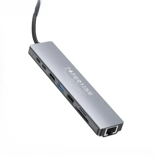 Hoco DUP09 8-in-1 Multimedia USB Type-C Hub