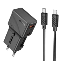 Hoco AC24 Mini PD 25W Universal Travel Charger With Type-C to C Cable
