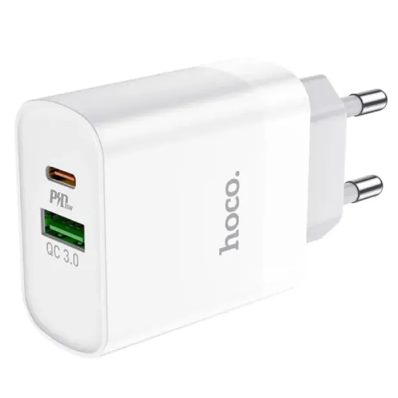 Hoco C80A 20W Dual Port Charger Adapter