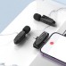 Hoco L15 Type C & Lightning Dual Mic Lavalier Wireless Microphone Black