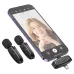 Hoco L15 Type C & Lightning Dual Mic Lavalier Wireless Microphone Black