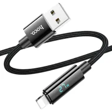 Hoco U125 Benefit USB-A to Lightning 27W Data Cable With Display