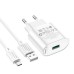 Hoco C109A Fighter 18W Adapter With USB to Micro USB Cable
