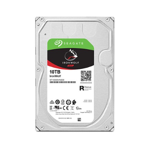 Seagate IronWolf 10 To, Disque dur interne NAS HDD – CMR 3,5 pouces SATA 6  Gbits/s 7 200 tr/min, 256 Mo de mémoire cache, pour stockage en réseau NAS  RAID, services Rescue (ST10000VN000) : : Informatique