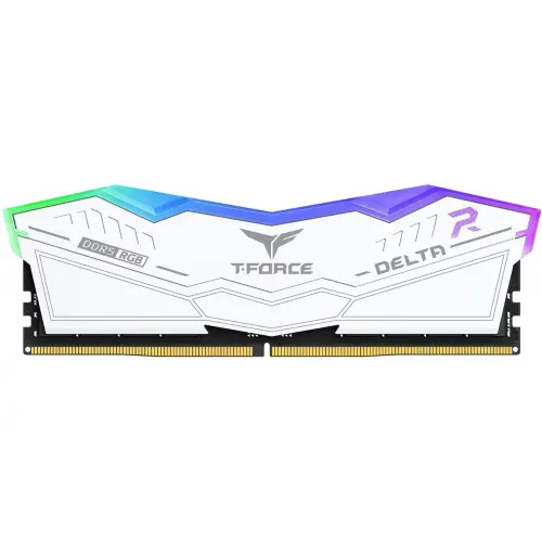TEAM T-Force Delta RGB 24GB 7600MHz DDR5 Gaming Desktop RAM White