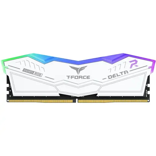 TEAM T-FORCE DELTA RGB White 16GB 7600MHz DDR5 Gaming RAM