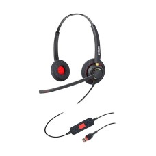 Inbertec UB805DM AI Noise Cancelling Professional USB Wired Headphone
