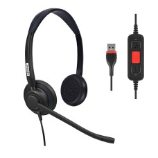 Inbertec UB815DM AI Noise Cancelling USB Wired Headphone