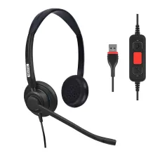 Inbertec UB815DM AI Noise Cancelling USB Wired Headphone