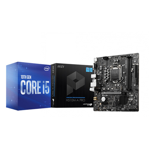 Intel Core I5-10400 with MSI H510M-A PRO Motherboard CPU Combo