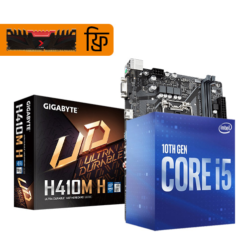Intel Core i5-10400 With Gigabyte h410M H Combo