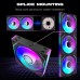 Jungle Leopard JM-V2 120mm Infinite Mirror ARGB Casing Fan Black