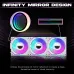 Jungle Leopard JM-V2 120mm Infinite Mirror ARGB Casing Fan White