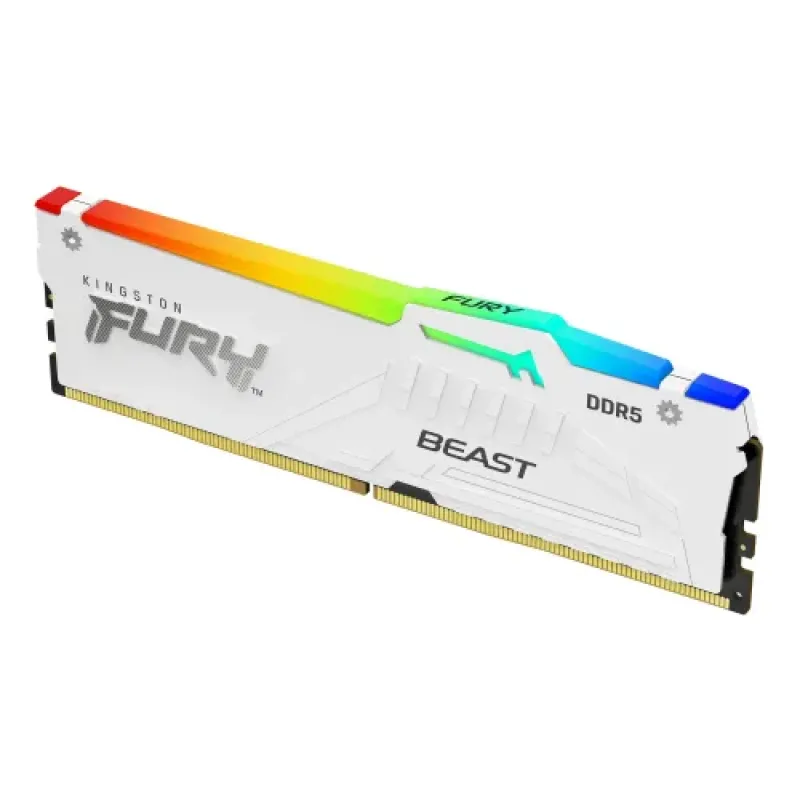 Kingston FURY Beast RGB 32GB DDR5 6000MHz CL30 Desktop RAM White