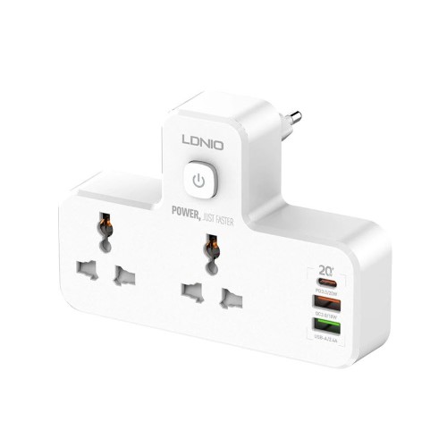 LDNIO SC2311 20W 3-Port USB Charger Extension Power Strip