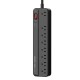 LDNIO SU8440 Surge Protector With 8 Outlets and 4 USB Ports Flat Plug Extension Cord (1875W/15A)