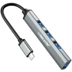 Lemorele TC57 USB-C 4-in-1 Hub with USB 3.0 and 3×USB 2.0 Ports Lemorele TC57 USB-C 4-in-1 Hub with USB 3.0 and 3×USB 2.0 Ports