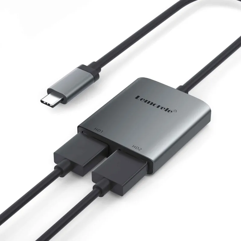 LEMORELE TC21 USB C to Dual HDMI Adapter LEMORELE TC21 USB C to Dual HDMI Adapter