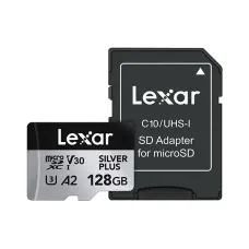 Lexar Professional SILVER PLUS 128GB microSDXC UHS-I Memory Card