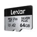 Lexar Professional SILVER PLUS 64GB microSDXC UHS-I Memory Card