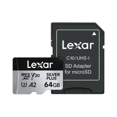 Lexar Professional SILVER PLUS 64GB microSDXC UHS-I Memory Card