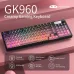 MAGEGEE GK960 Tri mode Gaming Keyboard Black Pink